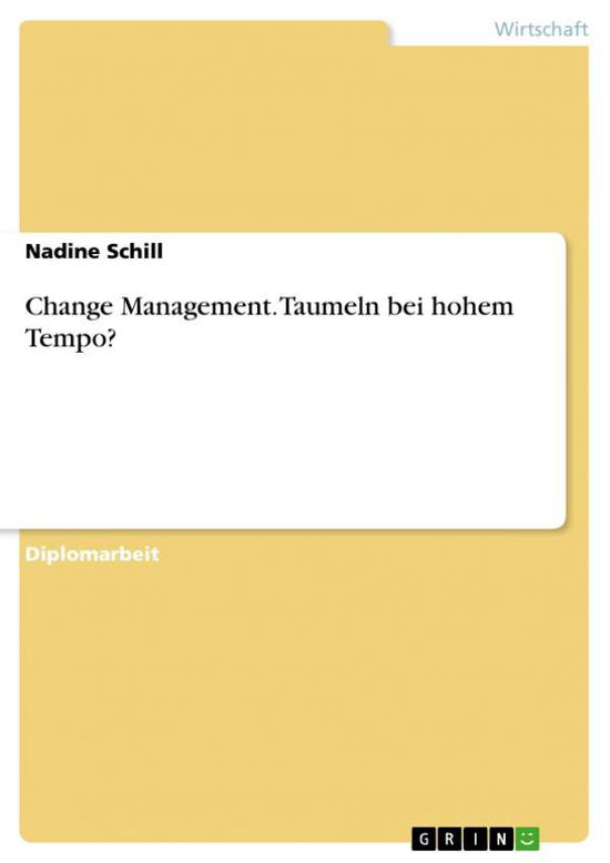 Cover for Schill · Change Management. Taumeln bei h (Book) [German edition] (2009)