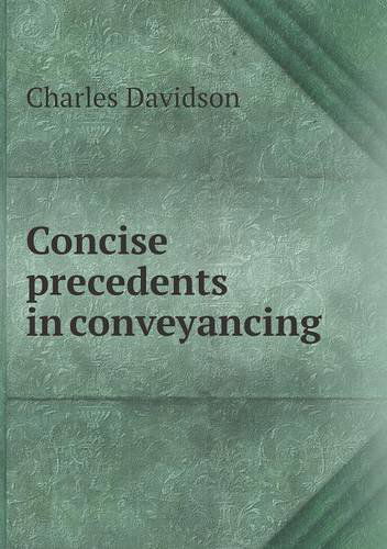 Cover for Charles Davidson · Concise Precedents in Conveyancing (Paperback Book) (2013)