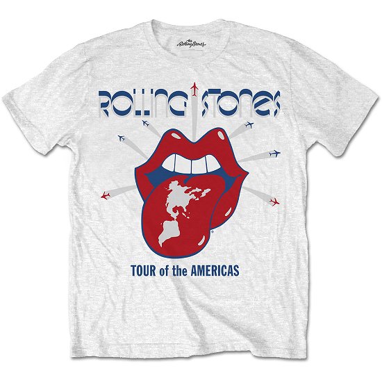 The Rolling Stones Unisex T-Shirt: Tour of the Americas - The Rolling Stones - Produtos - Bravado - 5055979979265 - 