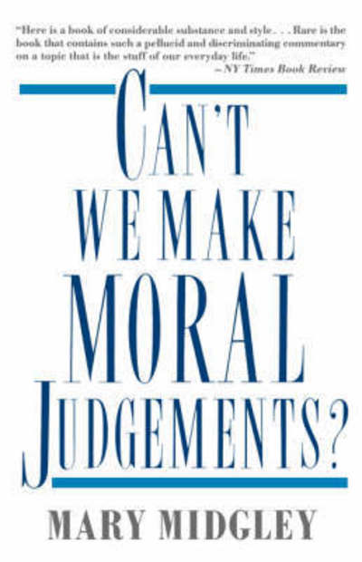 Cover for Na Na · Can't We Make Moral Judgements? (Pocketbok) [1993 edition] (1993)