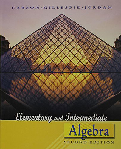 Elem& Intermd Alg& Prealg Revw Wkbk& MML Pk - Carson - Libros - Addison Wesley Publishing Company - 9780321504265 - 1 de noviembre de 2006