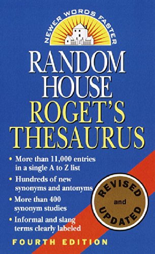 Cover for Random House · Random House Roget's Thesaurus (Paperback Book) [Revised edition] (2001)