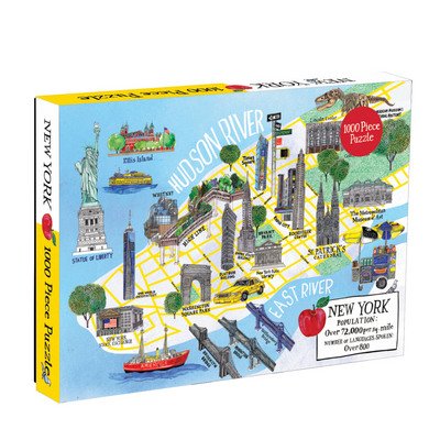 New York City Map 1000 Piece Puzzle - Galison - Jogo de tabuleiro - Galison - 9780735354265 - 2 de janeiro de 2018