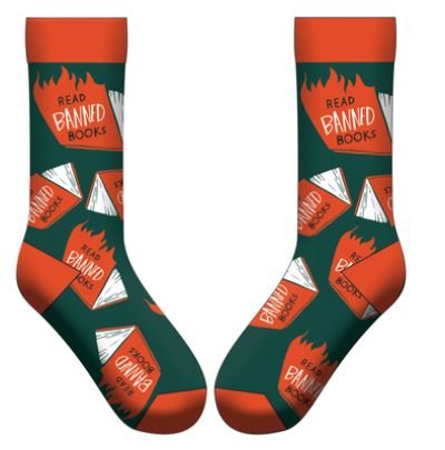 Cover for Gibbs Smith Publisher · Banned Books Socks (flames) (MERCH) (2020)
