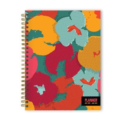 Cover for TF Publishing · Cal 2022- Halftone Flowers Academic Year Planner (Calendar) (2021)