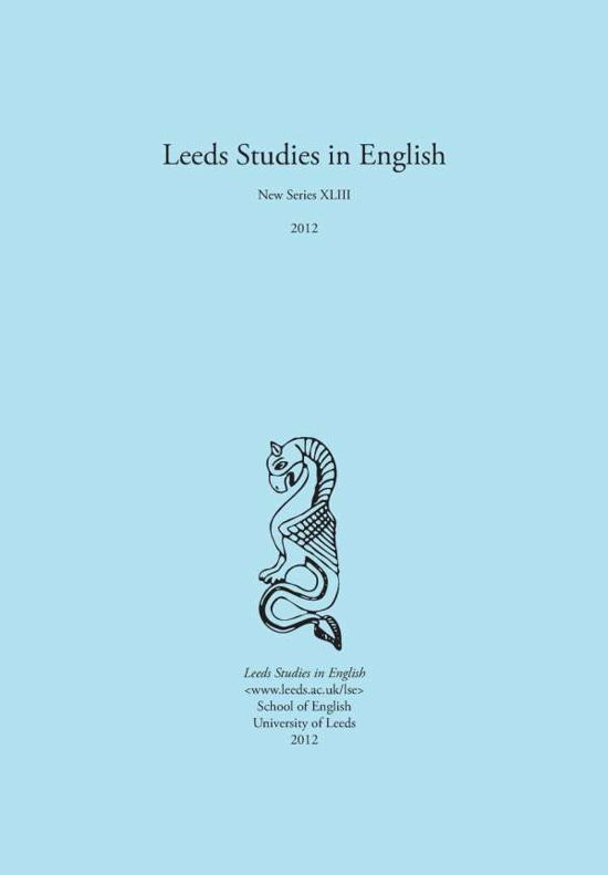 Cover for Alaric Hall · Leeds Studies in English 2012 (Paperback Book) (2014)