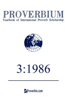 Cover for Wolfgang Mieder · Proverbium: Yearbook of International Proverb Scholarship (Paperback Book) (1986)