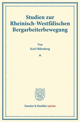 Cover for Oldenberg · Studien zur Rheinisch-Westfäl (Book) (2013)