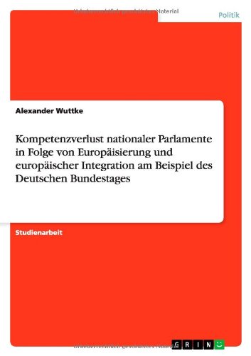 Cover for Wuttke · Kompetenzverlust nationaler Parl (Book) [German edition] (2011)