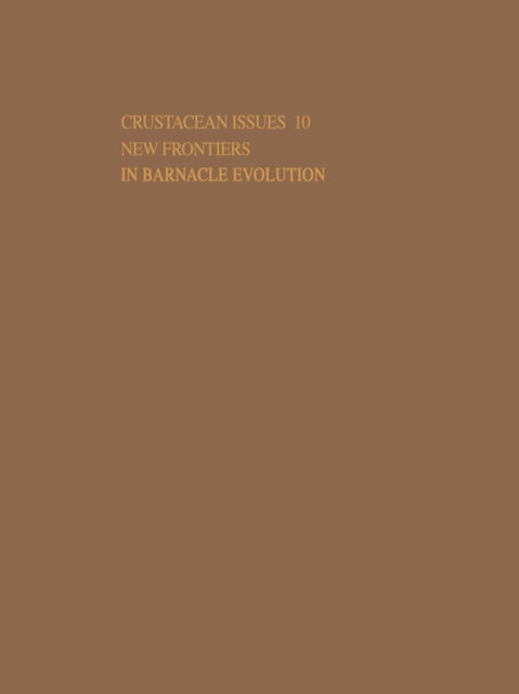 Cover for Schram, Frederick R. (University of Washington, Seattle, USA) · New Frontiers in Barnacle Evolution - Advances in Crustacean Research (Hardcover Book) (1995)