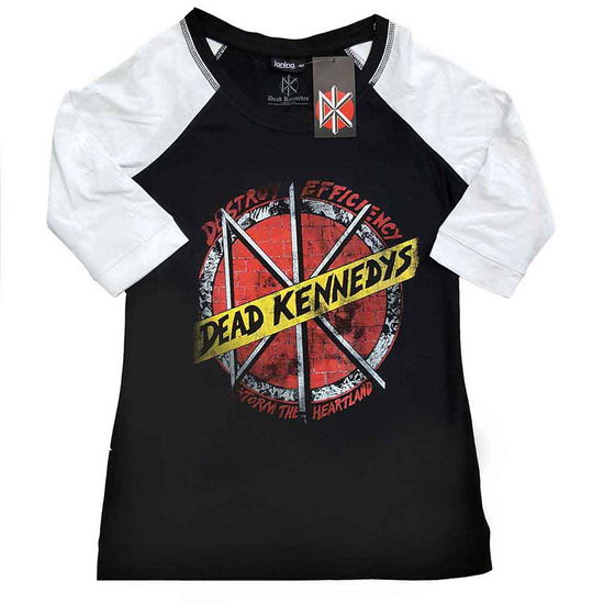 Dead Kennedys Ladies Raglan T-Shirt: Destroy - Dead Kennedys - Gadżety -  - 9950670869265 - 