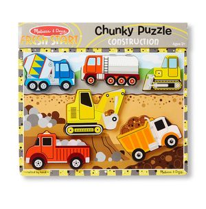 Cover for Melissa &amp; Doug · Construction Chunky Puzzle: Puzzles (Wooden) - Chunky Puzzles (N/A) (2024)