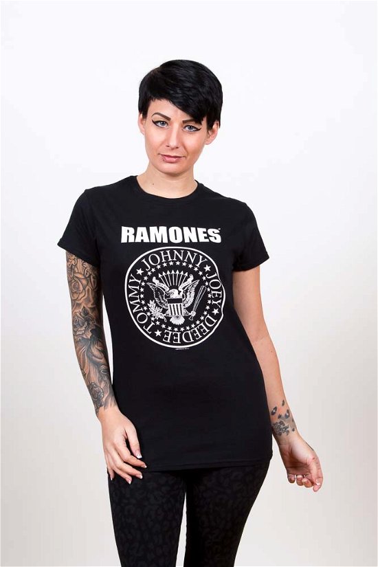 Cover for Ramones · Ramones Ladies T-Shirt: Seal (Skinny Fit) (T-shirt) [size S] [Black - Ladies edition]