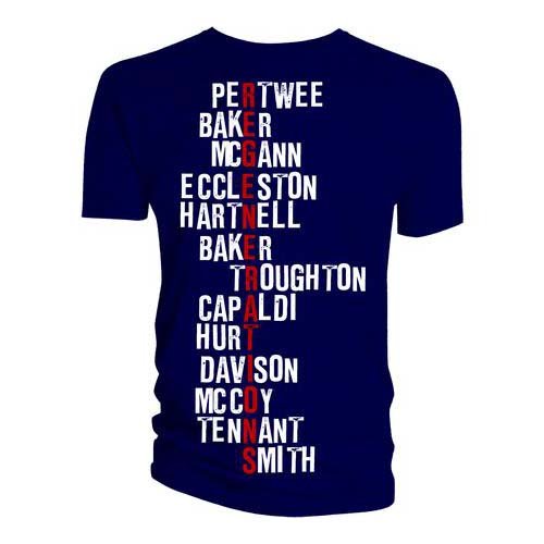 Cover for Doctor Who · Doctor Who Unisex Tee: Regeneration Names (CLOTHES) [size M] [Black - Unisex edition]