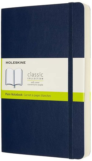 Cover for Moleskine Expanded Large Plain Softcover Notebook: Sapphire Blue (Buch) (2020)