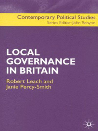 Cover for Robert Leach · Local Governance in Britain (N/A) (2017)