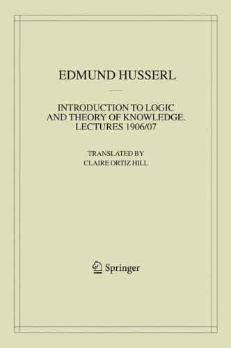 Cover for Edmund Husserl · Introduction to Logic and Theory of Knowledge: Lectures 1906/07 - Husserliana: Edmund Husserl - Collected Works (Pocketbok) [2008 edition] (2008)