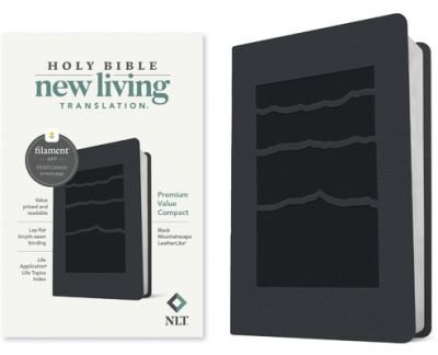 Cover for Tyndale · NLT Premium Value Compact Bible, Filament Enabled Edition (LeatherLike, Black Mountainscape) (Bok) (2023)