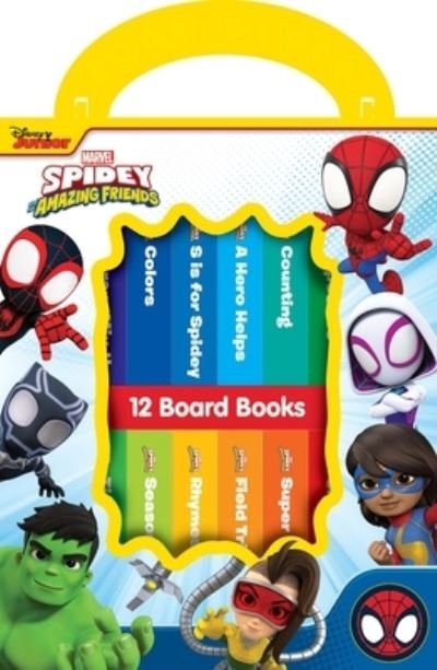 Cover for P I Kids · Disney Junior Marvel Spidey &amp; His Amazing Friends 12 Books My First Library (Hardcover bog) (2023)