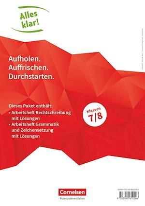 Cover for Cornelsen Verlag GmbH · Alles klar! Deutsch. Sekundarstufe I 7./8. Schuljahr. Rechtschreibung + Grammatik und Zeichensetzung im Paket (Paperback Book) (2021)