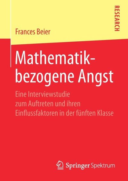 Cover for Frances Beier · Mathematikbezogene Angst (Book) [1. Aufl. 2019 edition] (2019)
