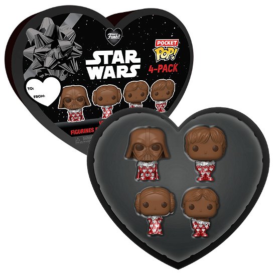 Pocket Pop Keychains 4 Pack- Valentine - Star Wars - Merchandise - Funko - 0889698762267 - 