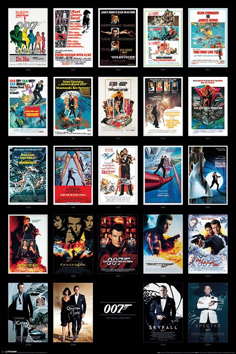 James Bond: Movie Posters (Poster 61X91,5 Cm) - James Bond - Produtos - AMBROSIANA - 5050574337267 - 