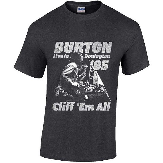 Cliff Burton Unisex T-Shirt: Flag Retro - Cliff Burton - Koopwaar -  - 5056187762267 - 