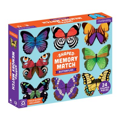 Cover for Mudpuppy · Butterflies Shaped Memory Match (SPIEL) (2022)