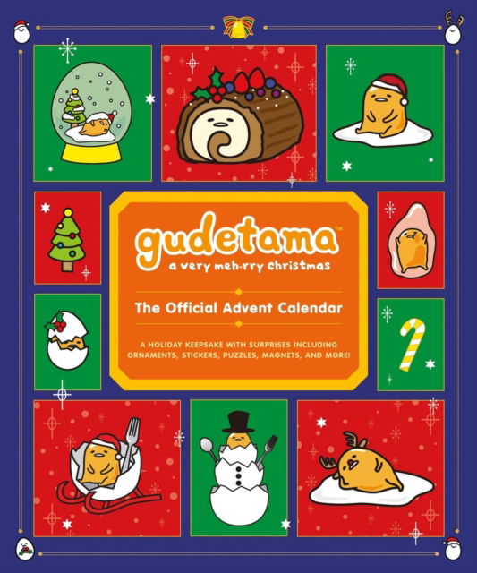 Cover for Jenn Fujikawa · Gudetama: A Very Meh-rry Christmas: The Official Advent Calendar: A Holiday Keepsake with Surprises Including Ornaments, Stickers, Puzzles, Magnets, and More! (N/A) (2024)