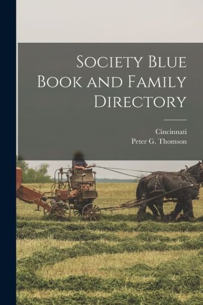 Cover for Cincinnati · Society Blue Book and Family Directory (Bok) (2022)