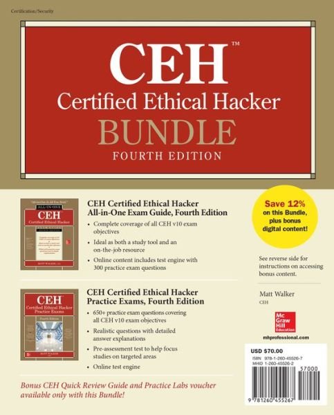 CEH Certified Ethical Hacker Bundle, Fourth Edition - Matt Walker - Books - McGraw-Hill Education - 9781260455267 - July 4, 2019