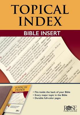 Cover for Rose Publishing · BOOK: Topical Bible Index Insert (Paperback Book) (2018)