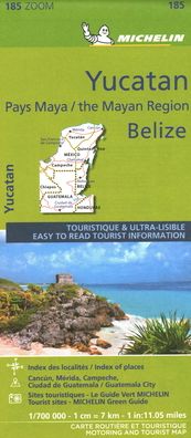 Yucatan & the Mayan Region - Zoom Map 185: Map - Michelin - Boeken - Michelin Editions des Voyages - 9782067235267 - 18 januari 2024