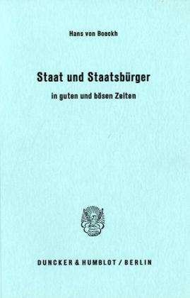 Cover for Boeckh · Staat und Staatsbürger (Buch) (1975)