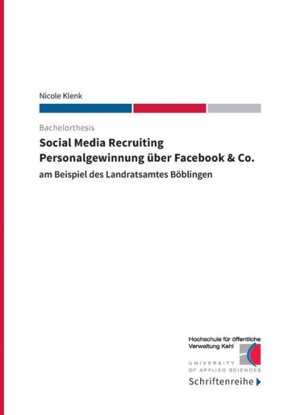 Cover for Nicole Klenk · Social Media Recruiting - Personalgewinnung uber Facebook &amp; Co.: am Beispiel des Landratsamtes Boeblingen (Paperback Book) (2016)