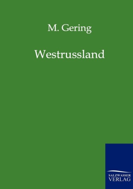 Cover for M Gering · Westrussland (Paperback Book) [German edition] (2011)
