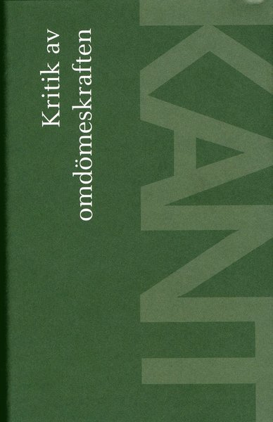 Cover for Immanuel Kant · Kritik av omdömeskraften (Hardcover Book) (2003)