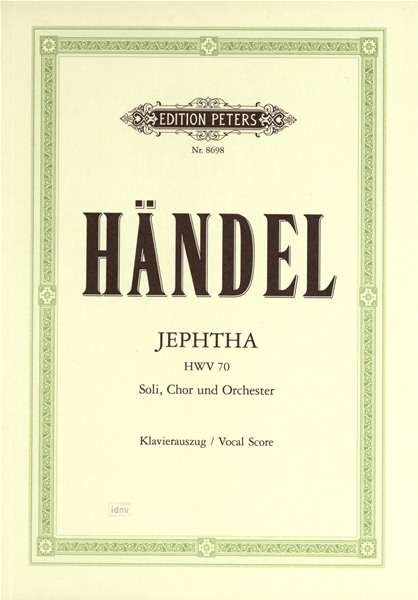 Cover for Handel · Jephtha HWV 70 (1751) -Oratorium (Bog)