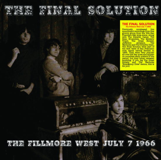 The Fillmore West July 7 1966 - Final Solution - Muzyka - TAKE IT ACID IS - 0637913146268 - 29 września 2023