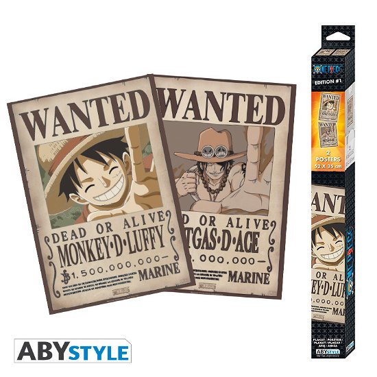 Cover for P.Derive · ONE PIECE - Wanted Luffy &amp; Ace - Set 2 posters 52 (Leketøy) (2020)