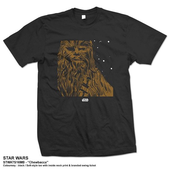 Cover for Star Wars · Star Wars Unisex Tee: Chewbacca (Bekleidung) [size S] [Black - Unisex edition] (2015)