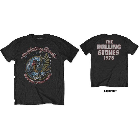 Cover for The Rolling Stones · The Rolling Stones Unisex T-Shirt: Dragon '78 (Back Print) (T-shirt) [size S] [Black - Unisex edition]