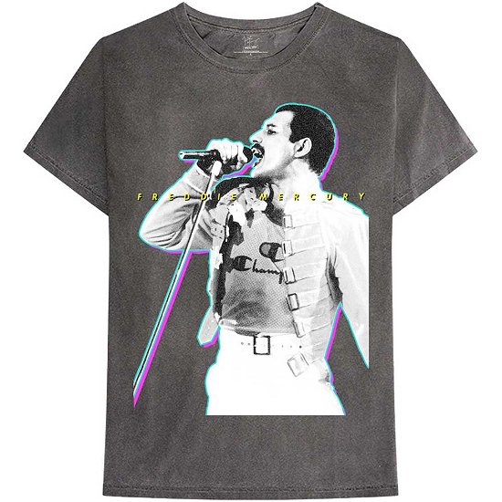 Freddie Mercury Unisex T-Shirt: Glow (Wash Collection) - Freddie Mercury - Koopwaar -  - 5056561013268 - 