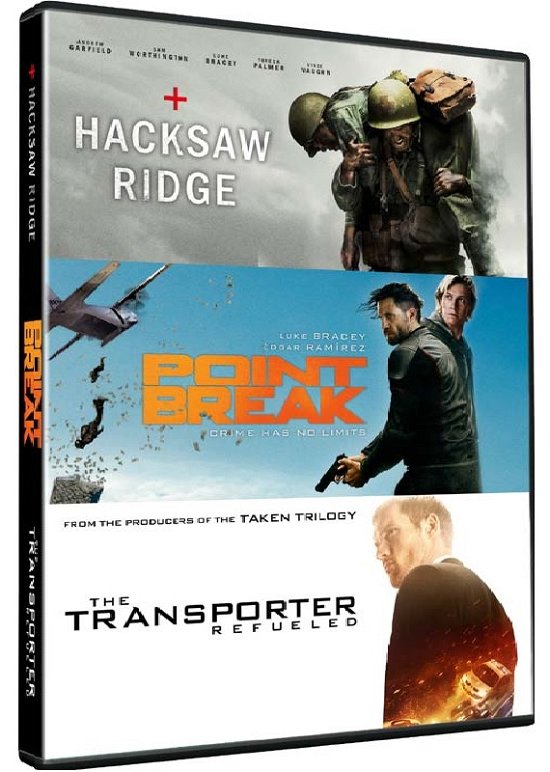 Cover for ACTION BOX 1 -  Hacksaw, Point Break, Transport (DVD) (2018)