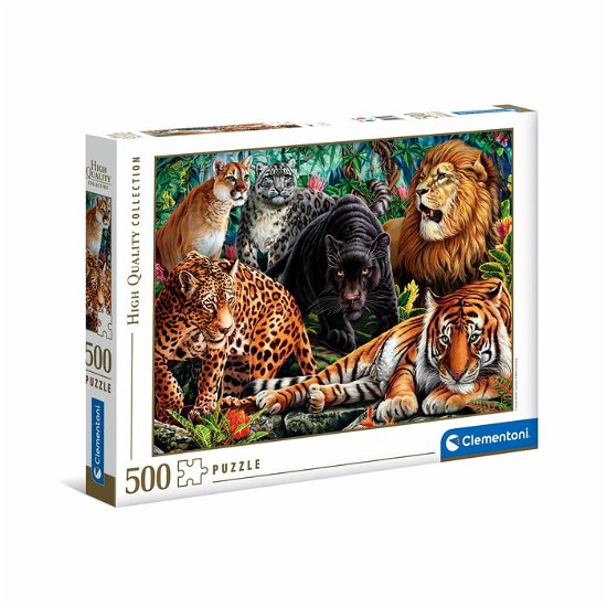 Cover for Clementoni · Puslespil HQC Wild Cats 500 brikker (Pussel) (2023)
