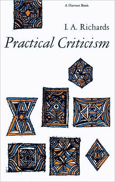 Practical Criticism: a Study of Literary Judgment - I. A. Richards - Libros - Mariner Books - 9780156736268 - 1 de febrero de 1956