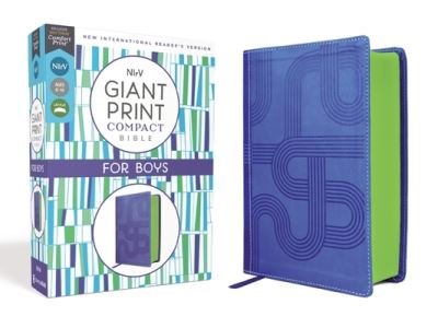 Cover for Zondervan · NIrV, Giant Print Compact Bible for Boys, Leathersoft, Blue, Comfort Print (Skinnbok) (2022)