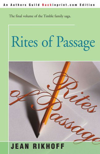 Cover for Jean Rikhoff · Rites of Passage (Timble Family Saga) (Paperback Book) (2000)