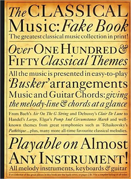 Cover for Peter Lavender · The Classical Music Fake Book (Book) (1994)